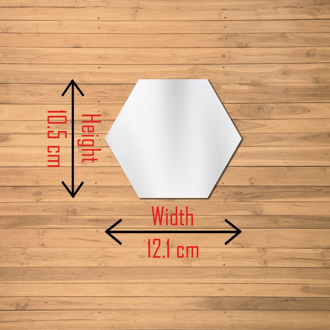 Unique Hexagon Mirror for Wall Decor (Pack of 12)