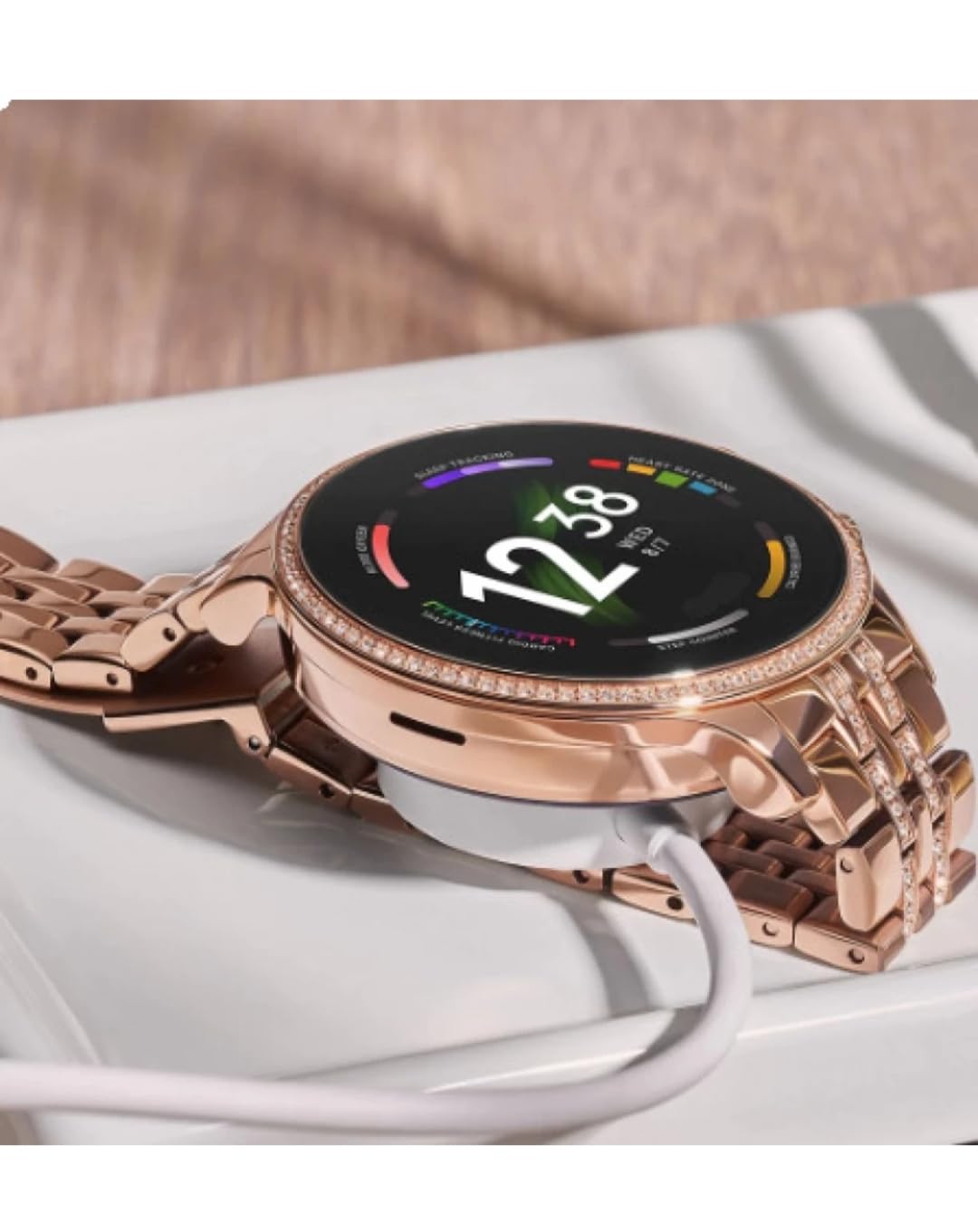 Fosil Smartwatch Gen 9 (Rose Gold) with Bluetooth Calling Feature and Wireless Charging