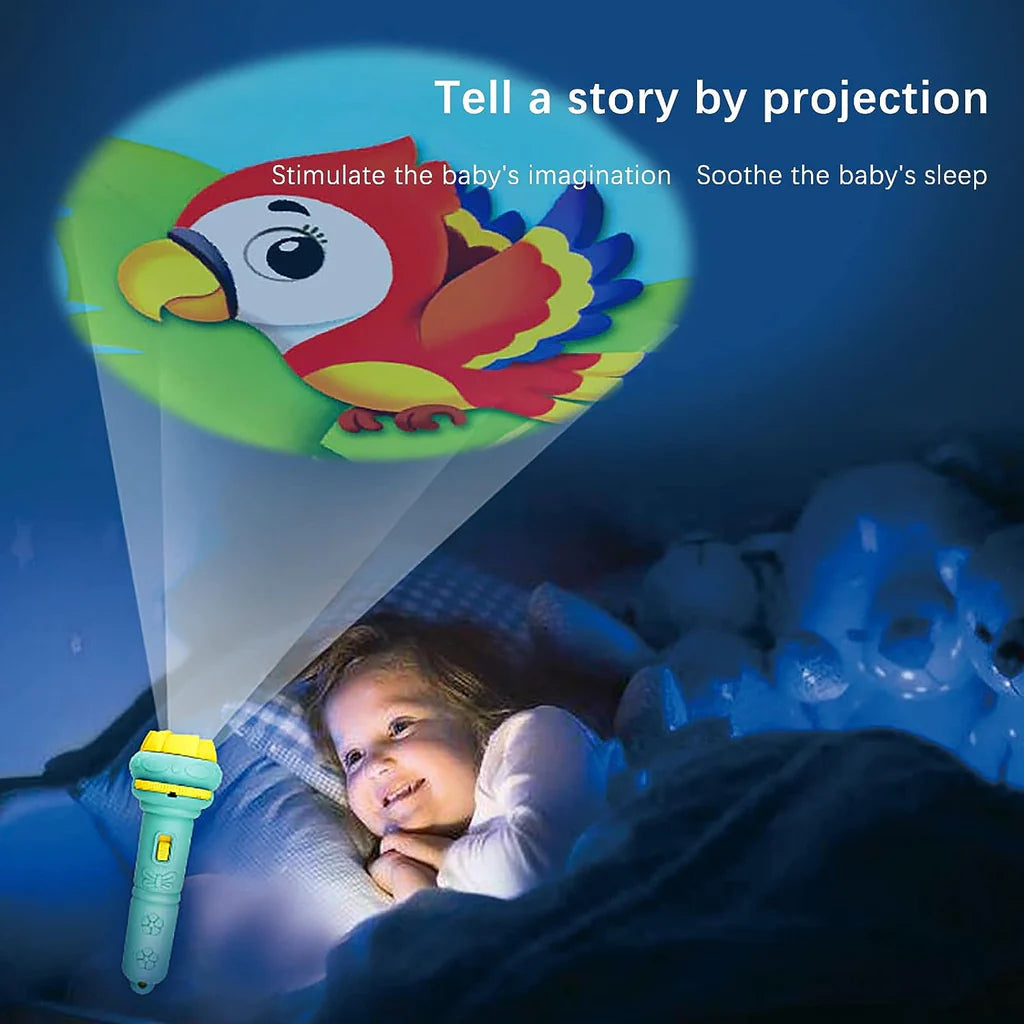 Mini Slide Projector Torch for Kids with 24 Animated Patterns【3 Slides with 24 projections】